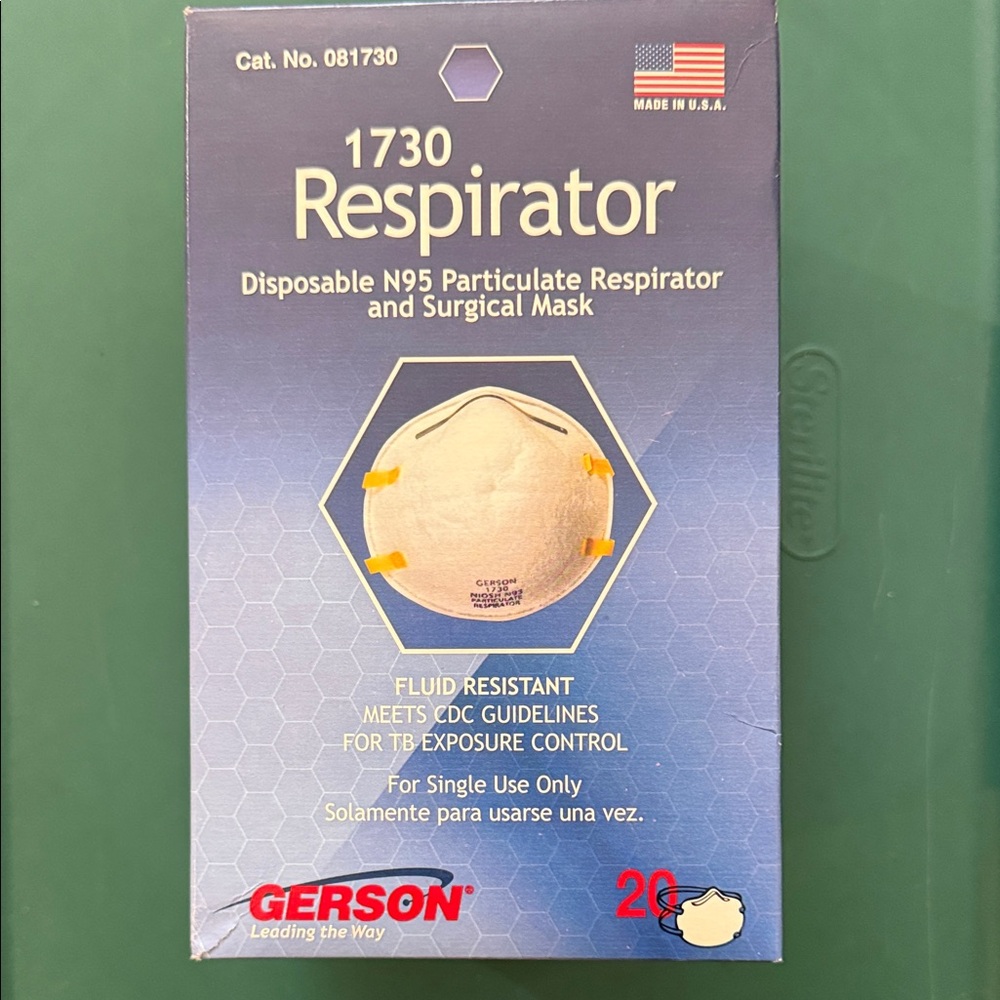 Gerson 1730 Made In USA Particulate Respirator Mask 20 per box